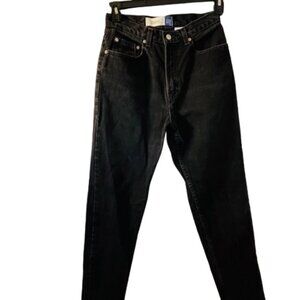 90s  Y2k Vintage Gap High Rise Straight Leg Black Wash Jeans 27"